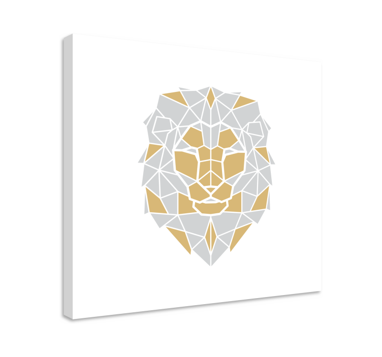 Geometric lion head platno slika konj - TenStickers