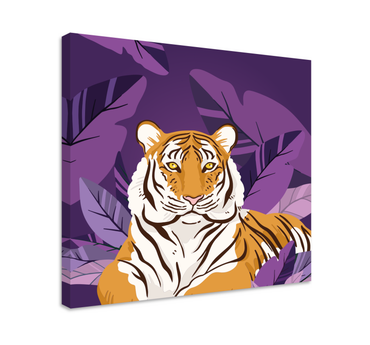 Majestic tiger portrait na platnu z motivi živali - TenStickers