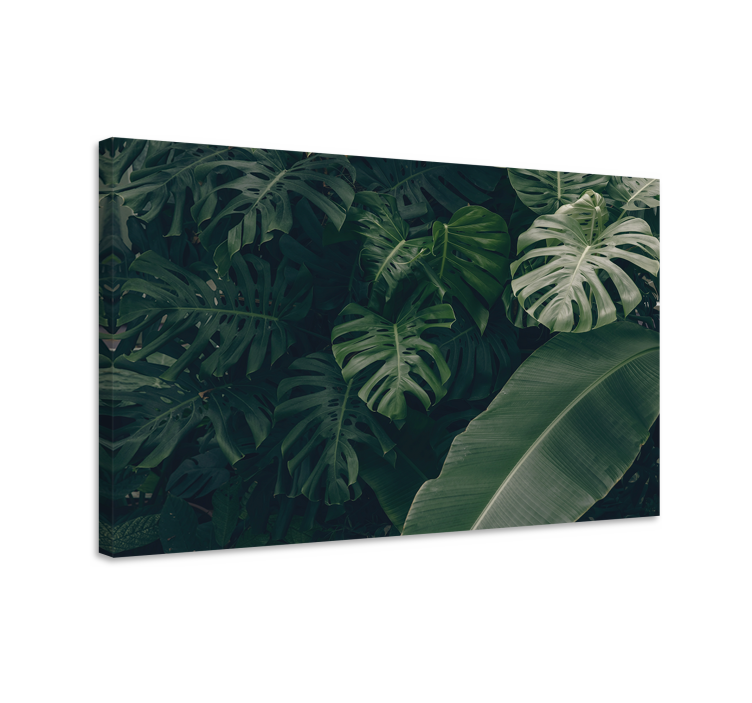 Lush tropical foliage slikarsko platno z rastlinami - TenStickers