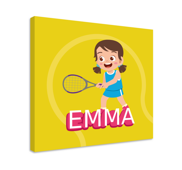 Tennis girl emma platno slike rož in rastlin - TenStickers