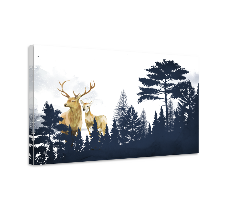 Majestic stags platno slikanje jelena - TenStickers