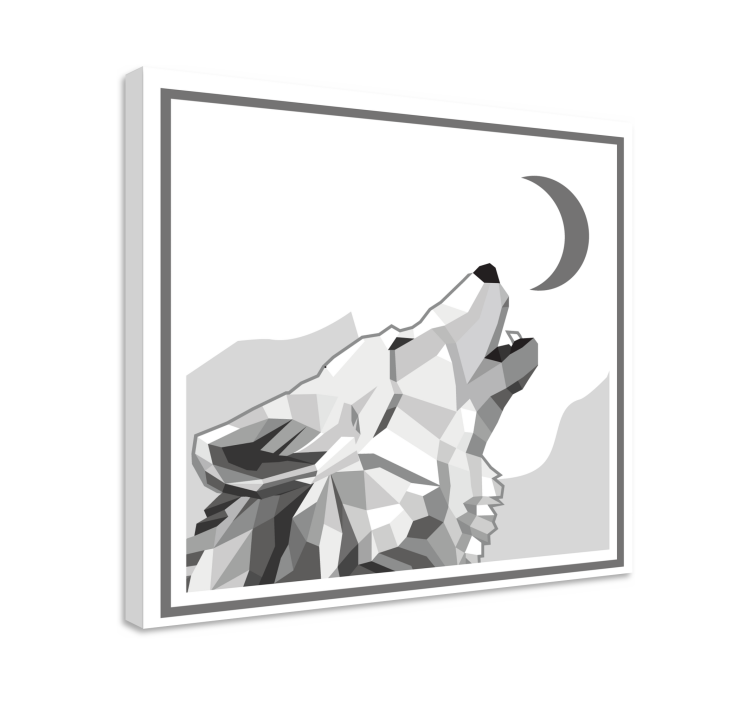 Howling wolf platno slikarstvo pes - TenStickers
