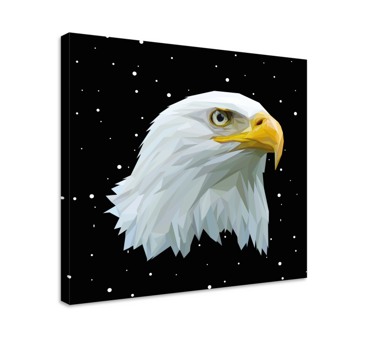 Eagle portrait platno slikarstvo pes - TenStickers
