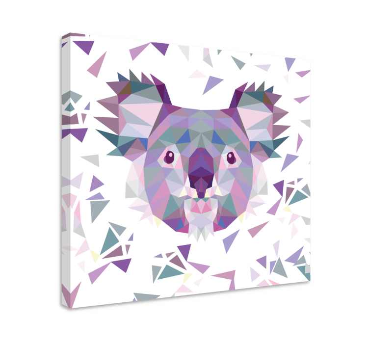 Geometric koala face platno slika konj - TenStickers