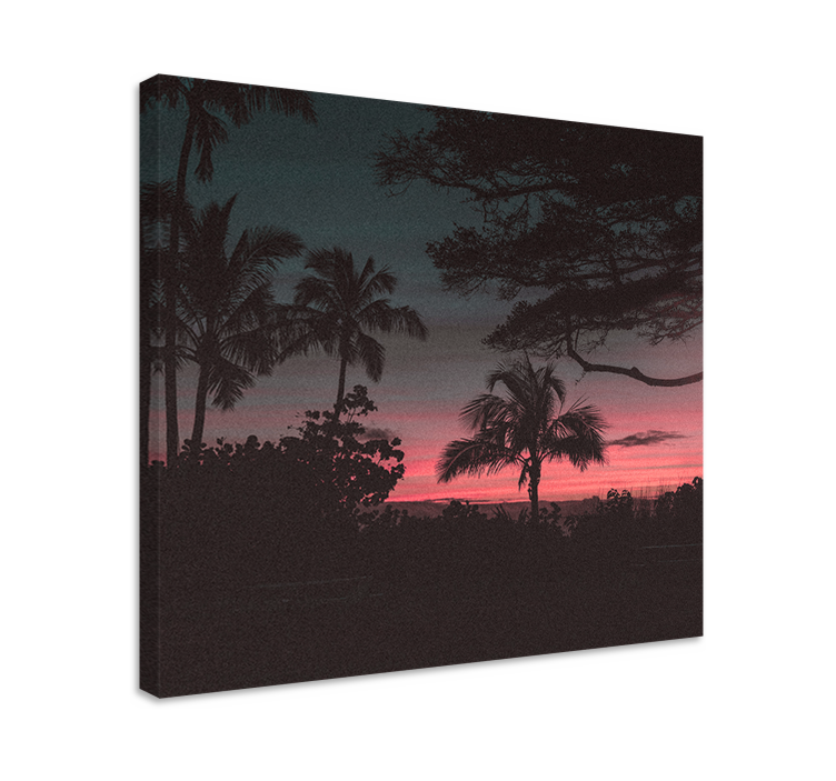 Tropical sunset vibes platno slika zemljevidov - TenStickers