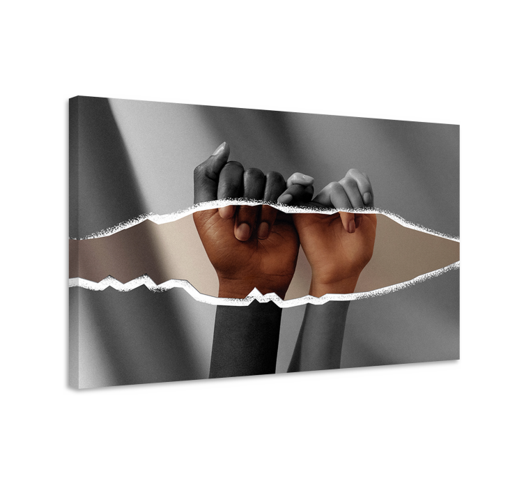 Hands together kompozicija ljudi in likov na platnu - TenStickers