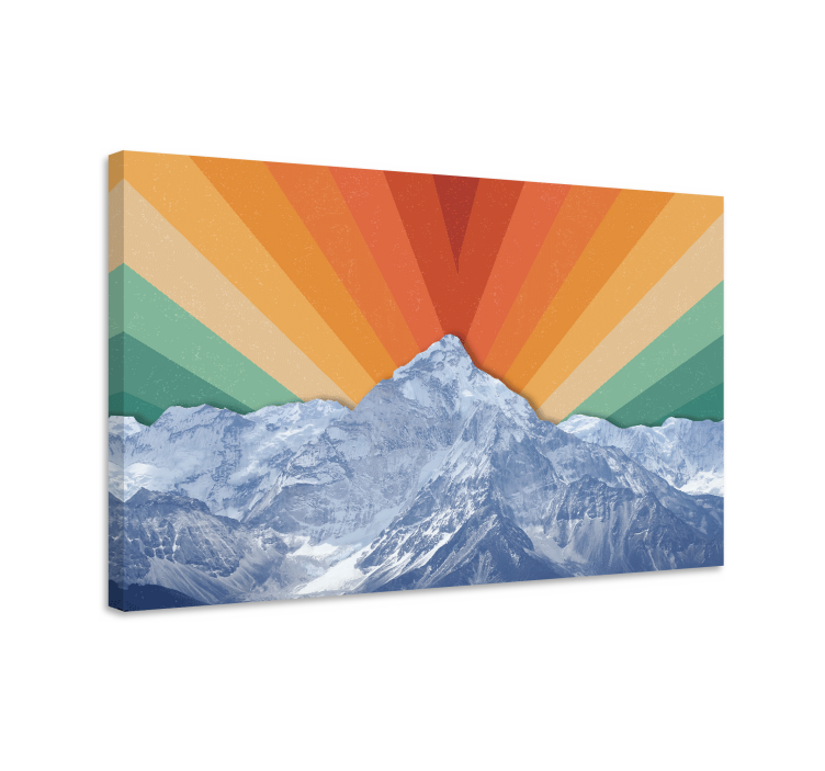 Majestic mountain sunrise platno slika zemljevidov - TenStickers