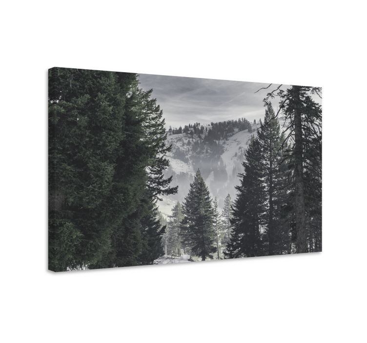Majestic mountain scene platno slika zemljevidov - TenStickers