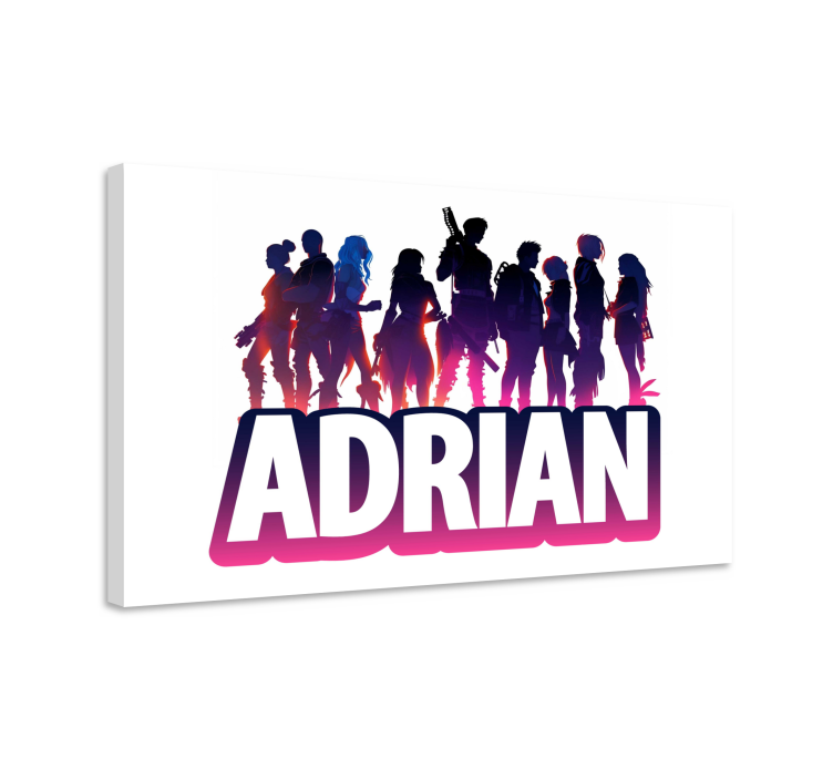 Silueta epičnih likov tisk video iger na platno - TenStickers