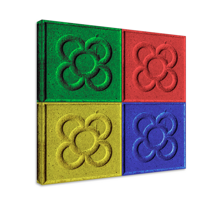 Pop Art Panot Ploščice Pop Art Panot Ploščice Dnevna soba platno - TenStickers