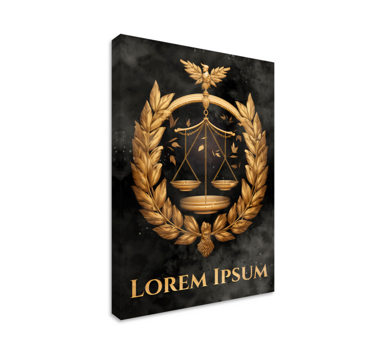 Uravnoteženje pravičnosti Platno za dekoracijo pisarne - TenStickers