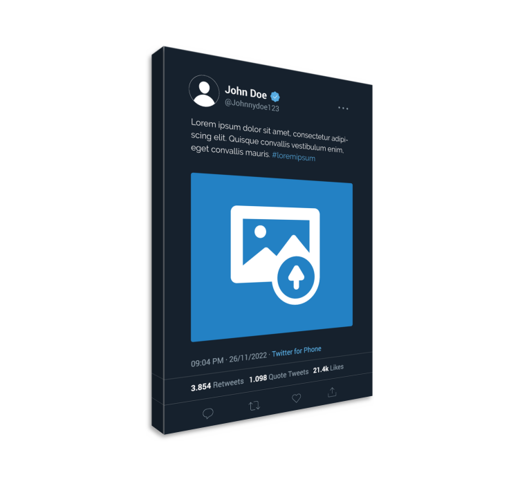 x twitter zaslon Prilagodljivo platno - TenStickers
