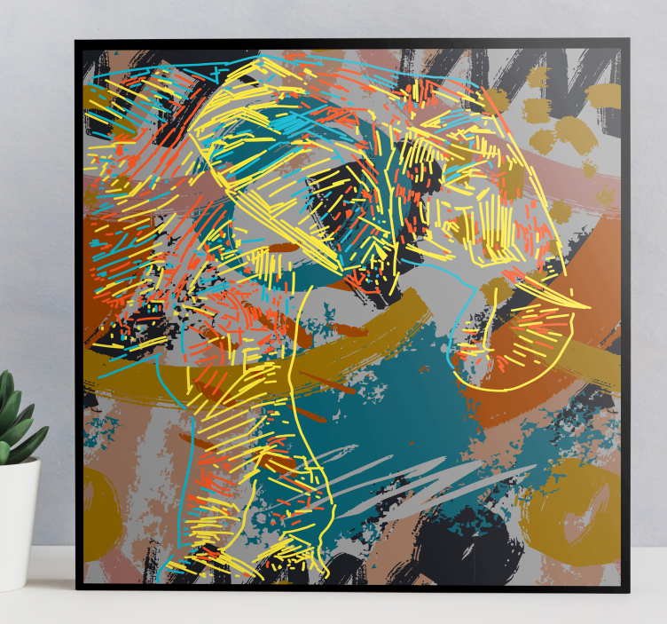 3d sloni pljuskajo platno vodnega slona - TenStickers