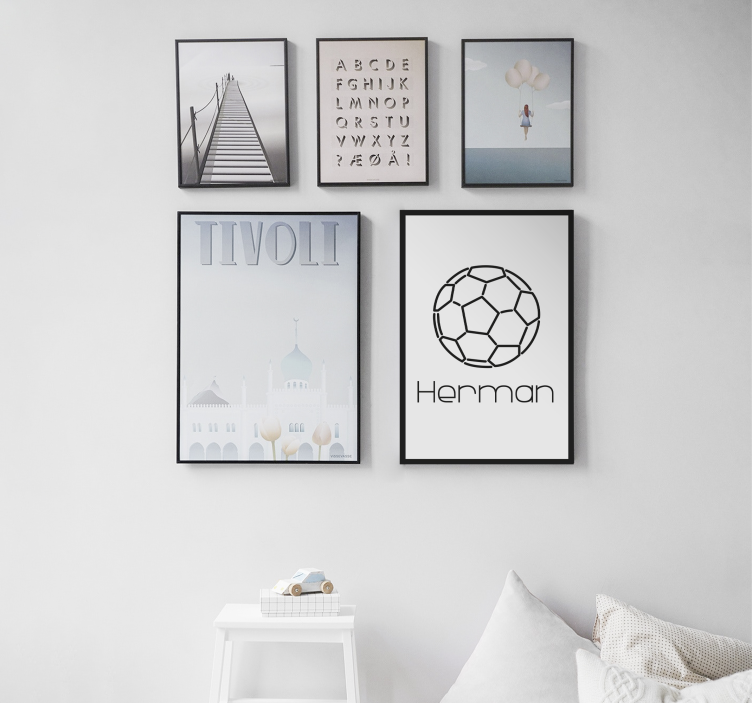 Nogometna žoga z imenom dekorativna slika za najstnike - TenStickers