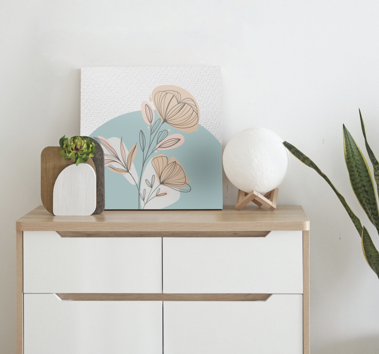 Stylised elegant arrangement slikarsko platno z rožami - TenStickers