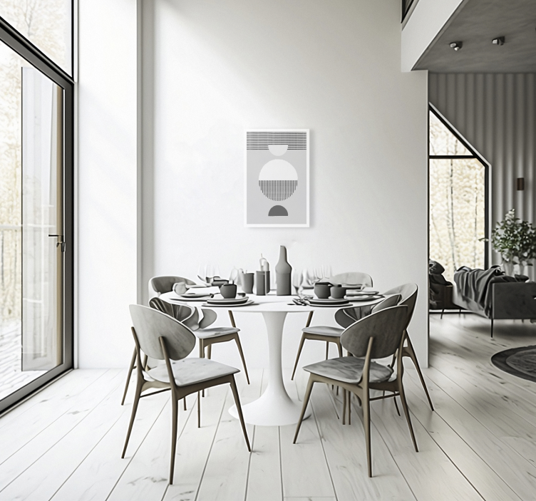 Estilo nórdico Dekorativno platno za jedilnico - TenStickers