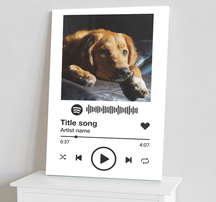 Spotify glasba belo tapeta platno - TenStickers