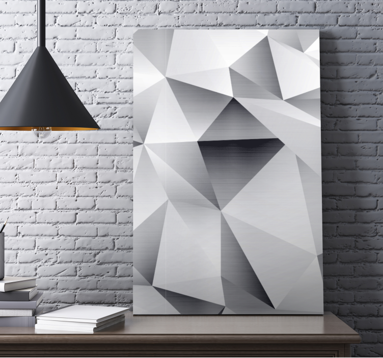 Abstract faceted structure platno z geometrijskimi vzorci - TenStickers