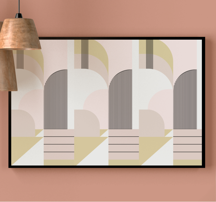 Abstract geometric arches moderno platno slikarstvo - TenStickers