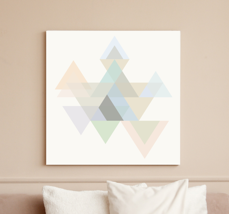 Abstract triangles design platno z geometrijskimi vzorci - TenStickers