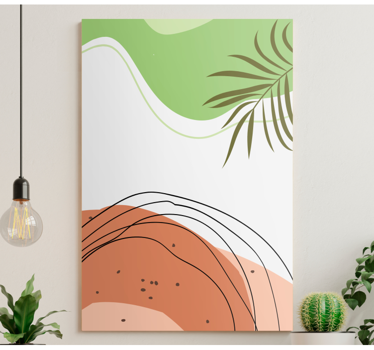 Abstract tropical shapes moderno platno slikarstvo - TenStickers