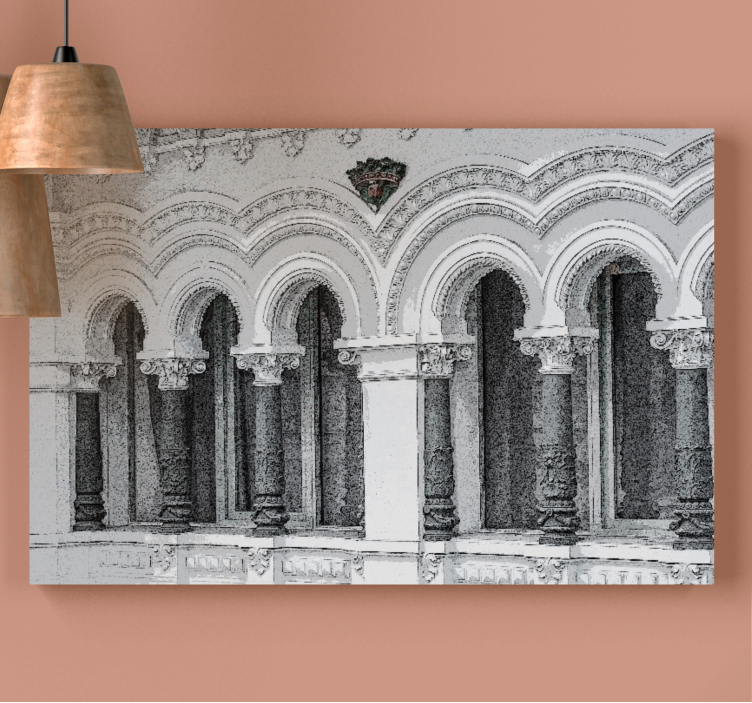 Architectural arches design platno z mestnimi slikami - TenStickers