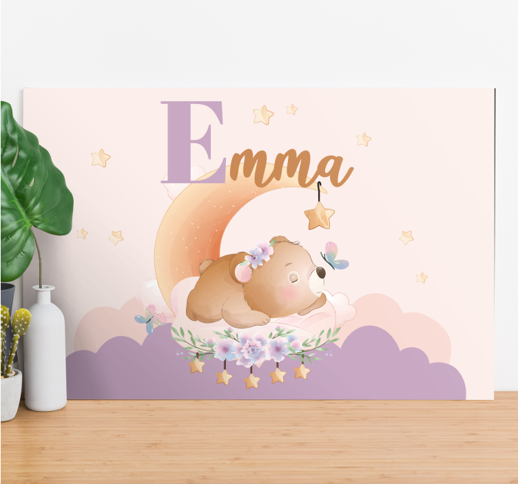 Baby bear dreams platno slikanje za dojenčke - TenStickers