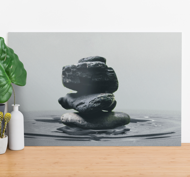 Balanced stone stacks platno z zen motivom - TenStickers