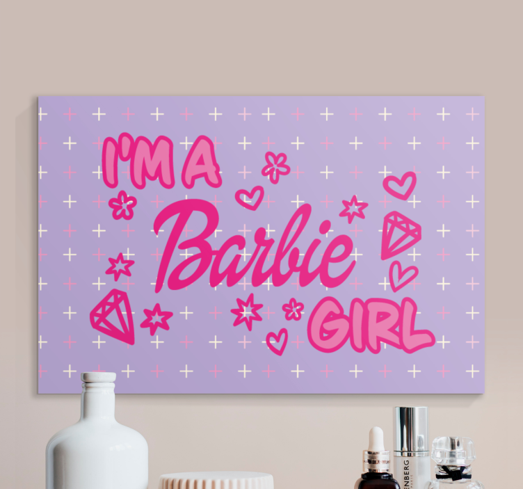 Barbie girl quote dekorativna slika za najstnike - TenStickers