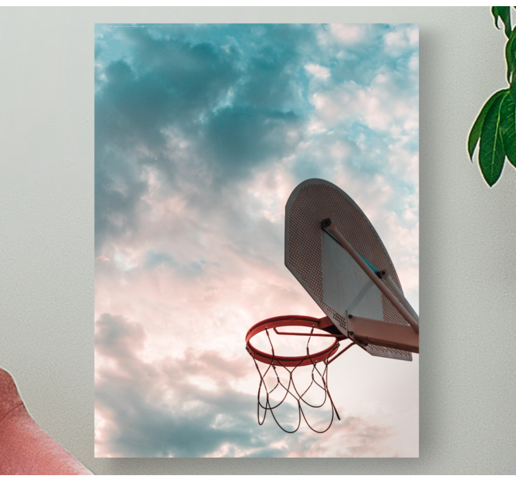 Basketball hoop silhouette platno slike šport - TenStickers