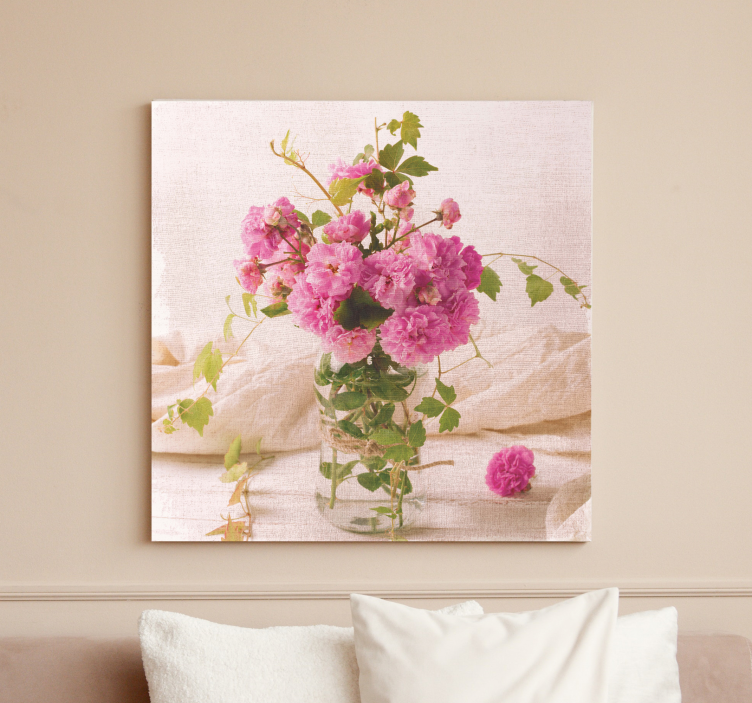 Blush botanical composition slikarsko platno z rastlinami - TenStickers