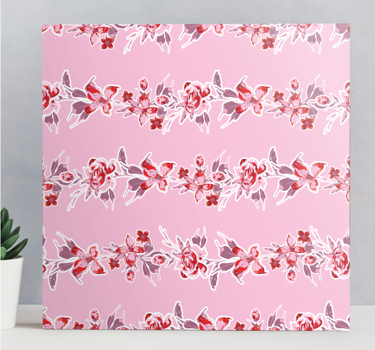Botanical motif creation slikarsko platno z rastlinami - TenStickers