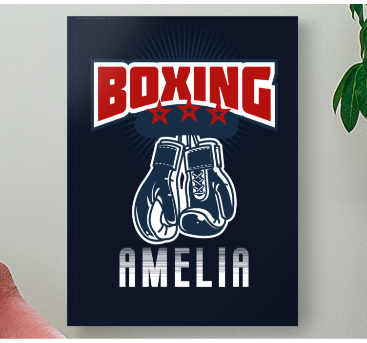 Boxing gloves emblem platno slike šport - TenStickers
