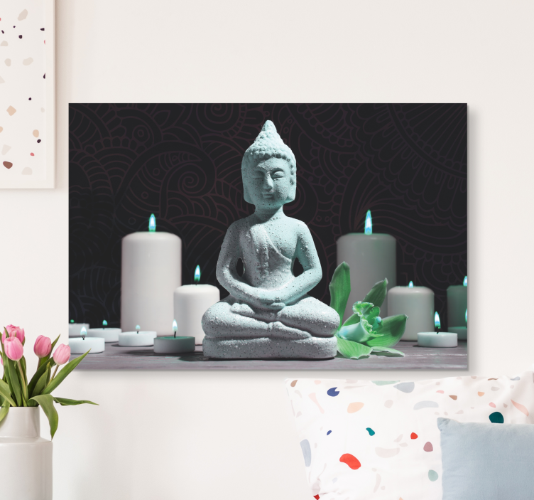 Buddha meditation statue slika na platnu buda - TenStickers