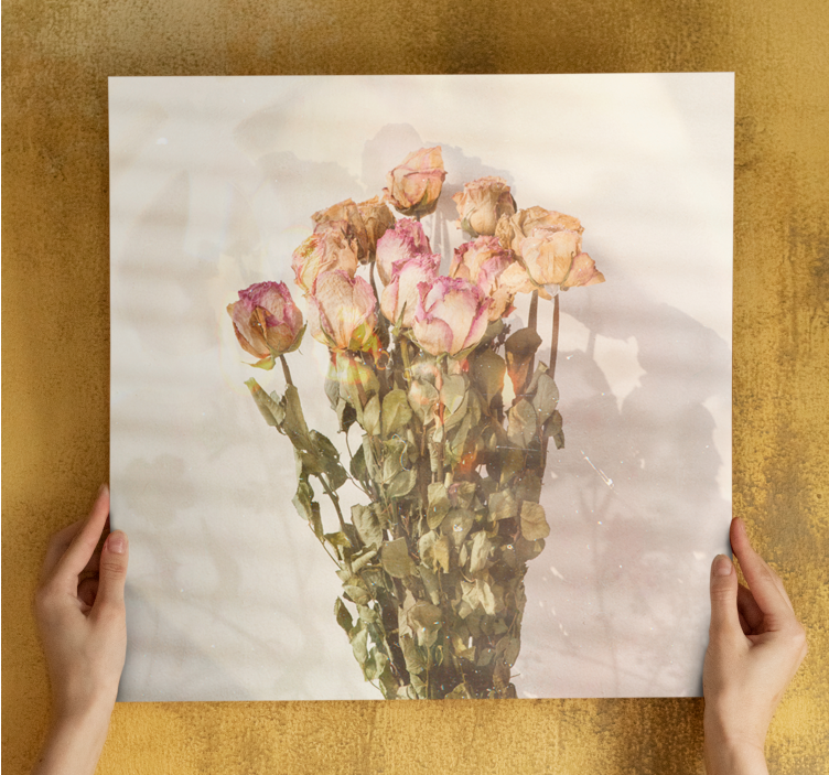 Bunch of roses slikarsko platno z rožami in rastlinami - TenStickers