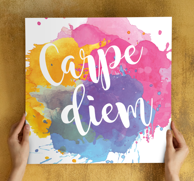Carpe diem art platno z inspirativnim citatom - TenStickers