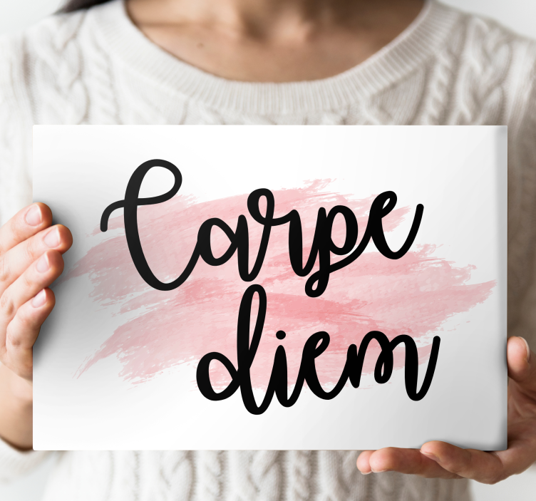 Carpe diem inspiration platno s citatom za dom - TenStickers