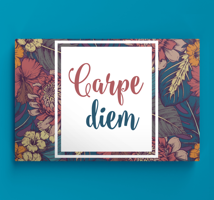 Carpe diem motif platno s citatom za notranjo opremo - TenStickers