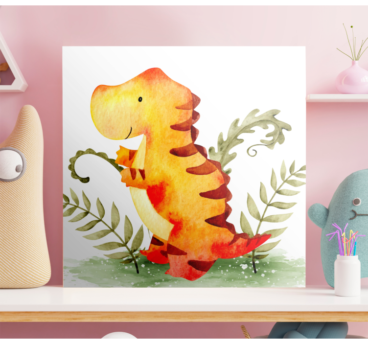 Charming baby dinosaur platno z dinozavrom - TenStickers