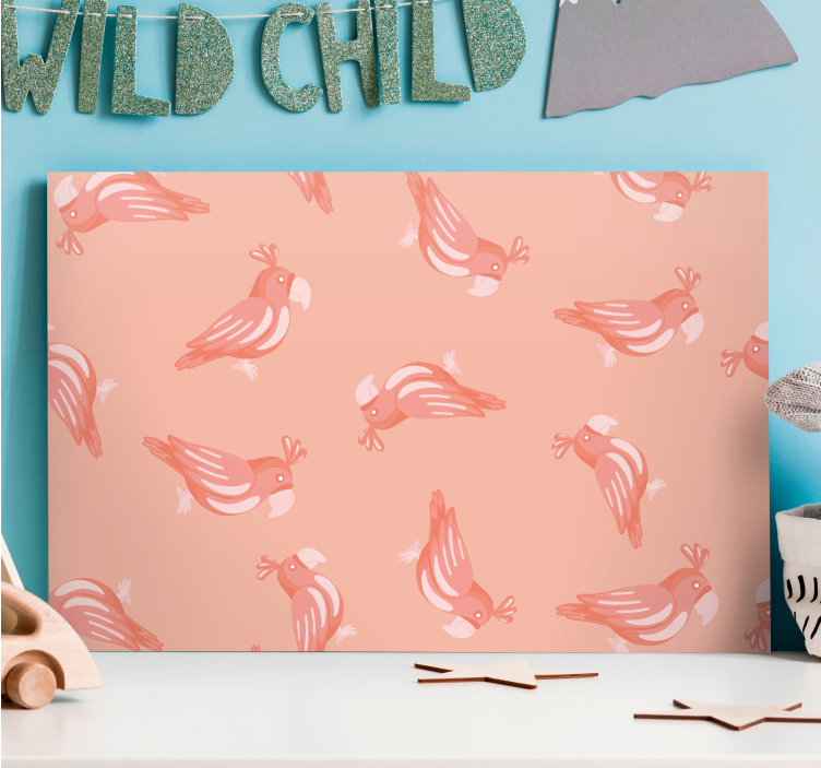Charming bird patterns ptica na platnu - TenStickers