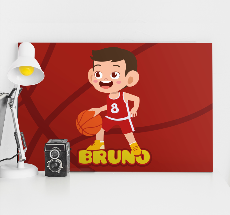 Cheerful basketball player platno slike šport - TenStickers