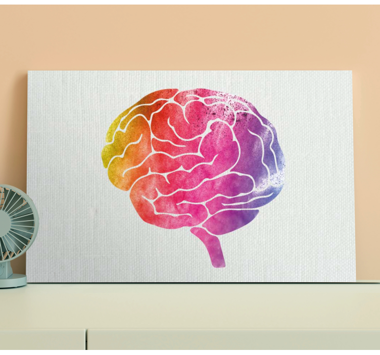 Colorful brain art platno s citatom za dekoracijo - TenStickers