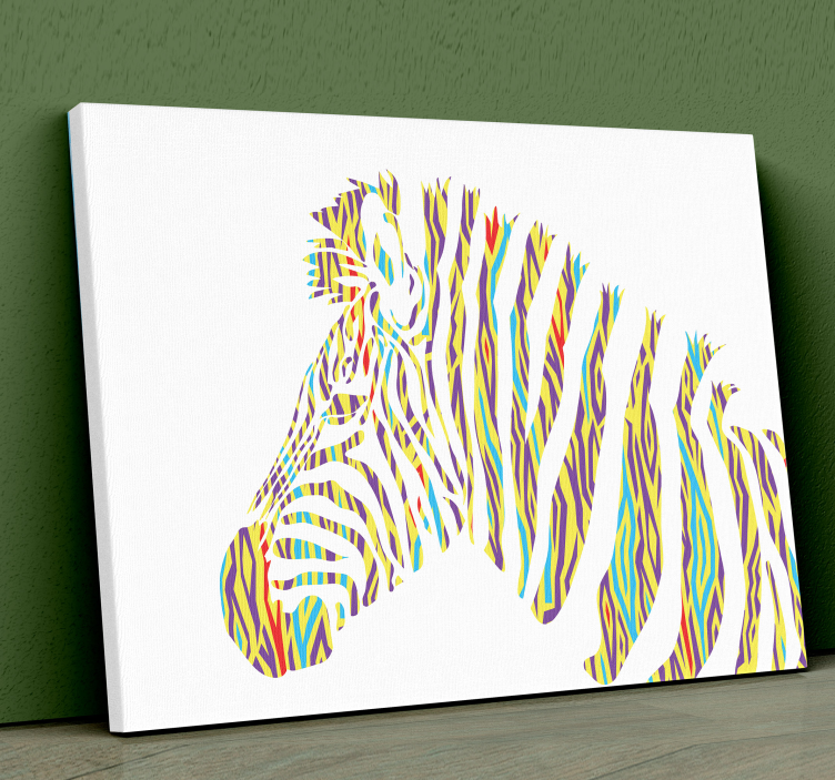 Colorful zebra head platna slike z motivi živali - TenStickers