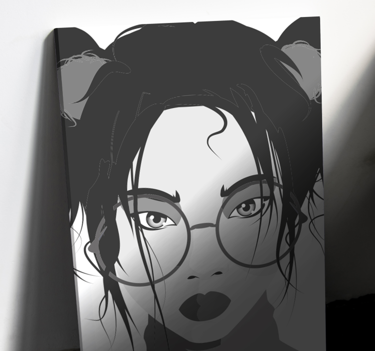 črno-belo žensko platno za hodnik - TenStickers