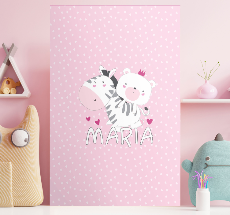 Cute animal friends platno slikanje za dojenčke - TenStickers