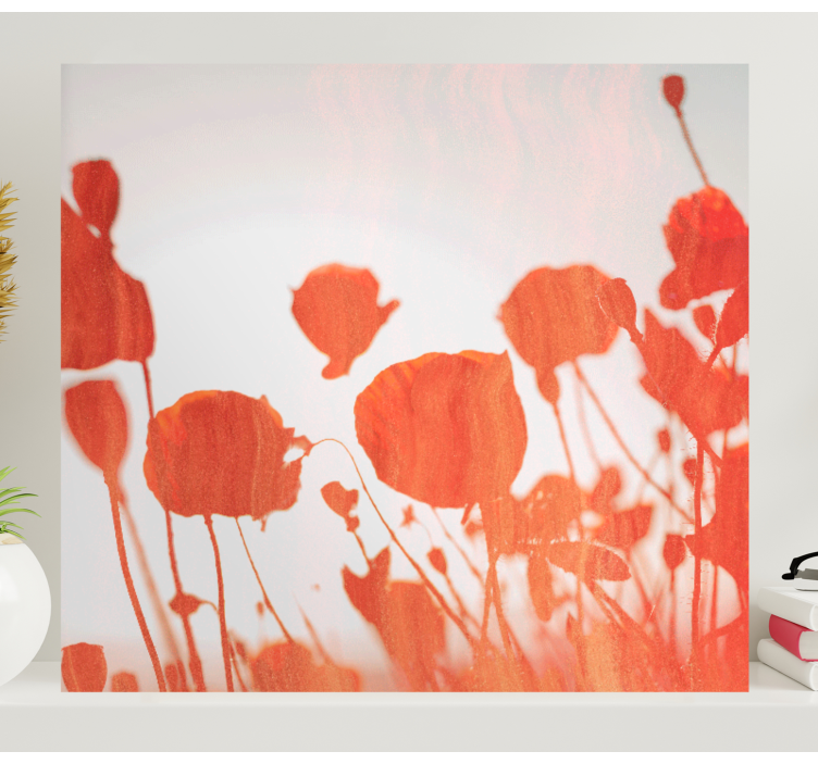 Delicate blooming poppies slikarsko platno z rožami - TenStickers
