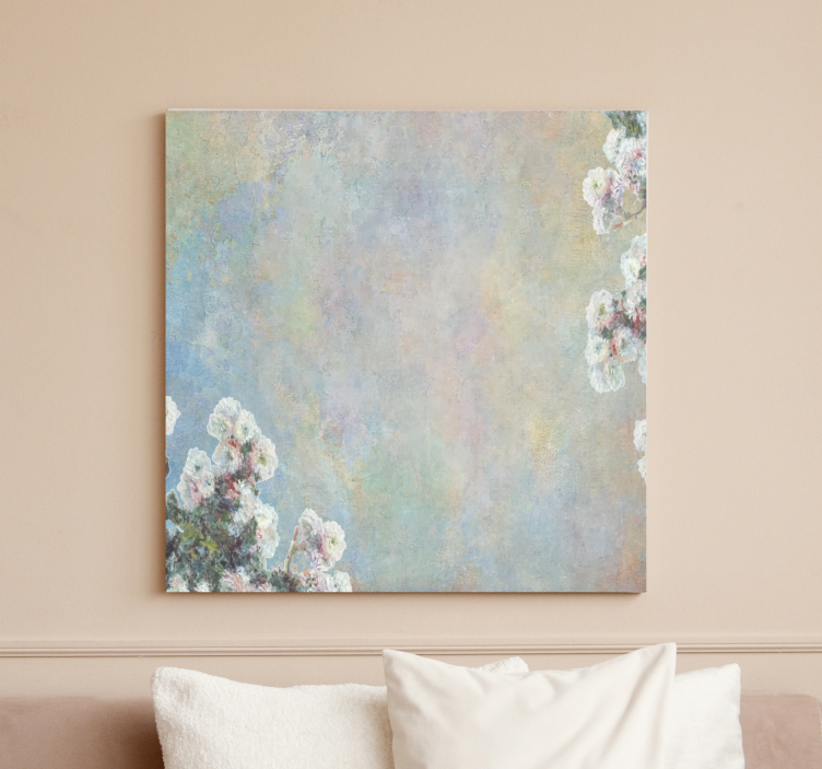 Delicate floral inspiration slikarsko platno z rožami - TenStickers