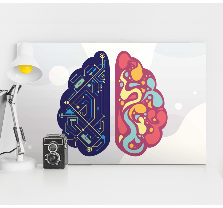 Dual brain design slikarska platna s sadjem - TenStickers