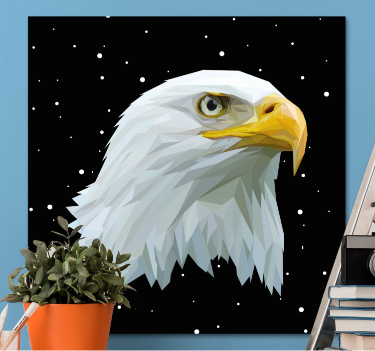 Eagle portrait platno slikarstvo pes - TenStickers