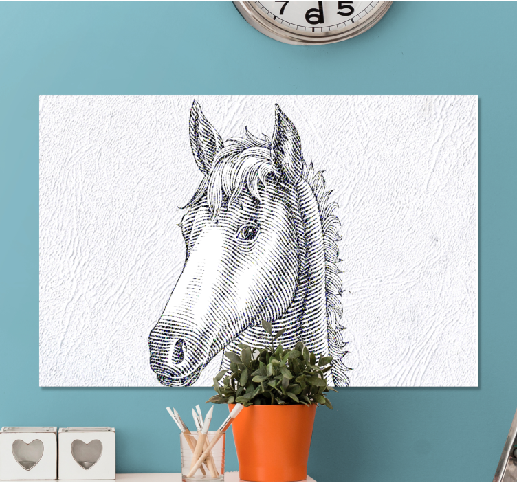 Elegant horse sketch platno slika konj - TenStickers